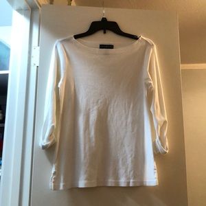 White long sleeve Karen Scott top